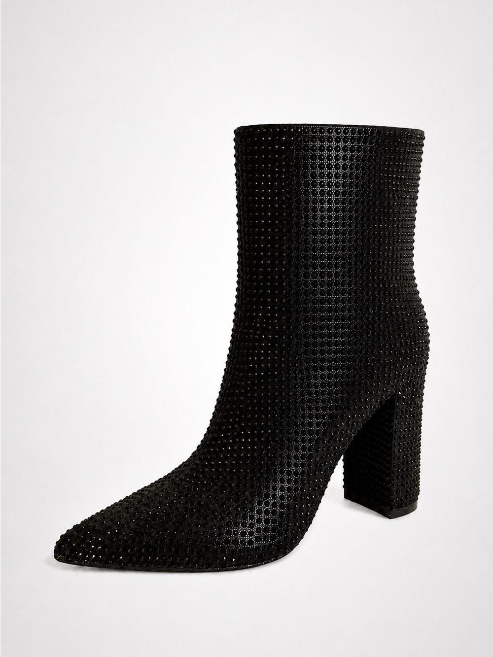 MIX NO. 6 Black Rhinestone Embellished Ankle Boots